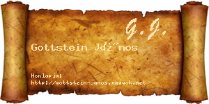 Gottstein János névjegykártya