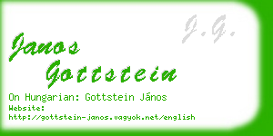 janos gottstein business card